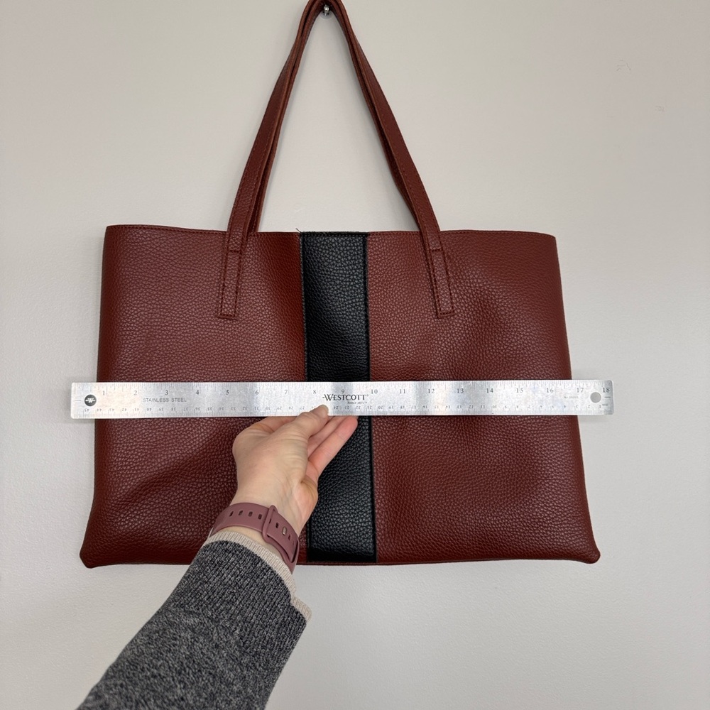 Elegant Vince Camuto Brown and Black Tote Bag - Picture 5 of 6